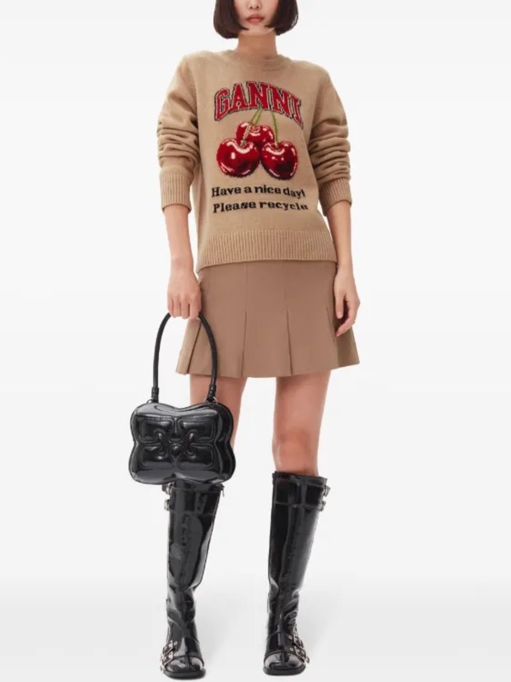GANNI Intarsia Knit Cherries Jumper
